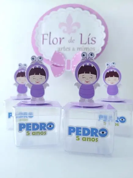 Caixinha 3d Boo Monstros Menina