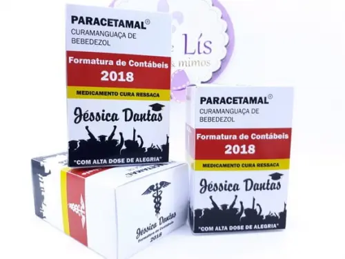 Caixa Remédio de Ressaca Brinde de Formatura Faculdade