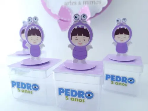 Caixinha 3d Boo Monstros Menina