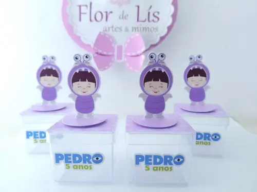 Caixinha 3d Boo Monstros Menina