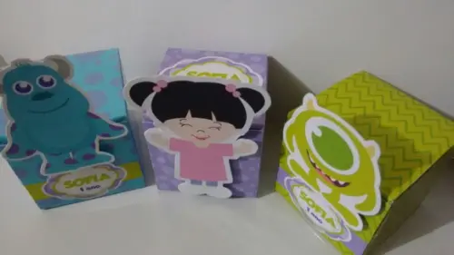 Caixinha 3d Monstros Sa