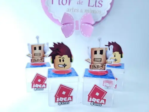 Caixinha Acrílica 3d Personalizada Game Roblox 5cm