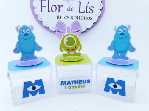 Caixinha Acrílica 3d Monstros Sa