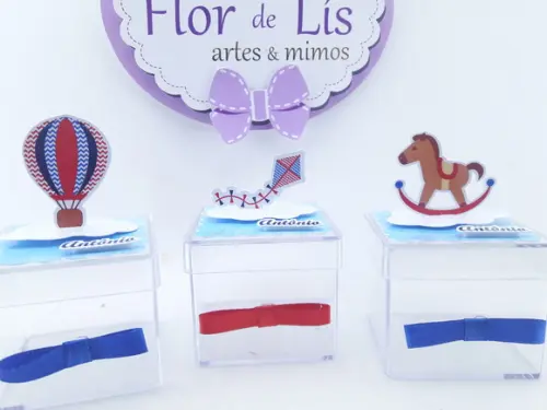 Caixinha Acrílica Brinquedos Antigos 5cm