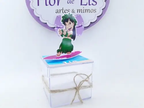 Caixinha Acrílica Lilo Surfista 3d 5cm