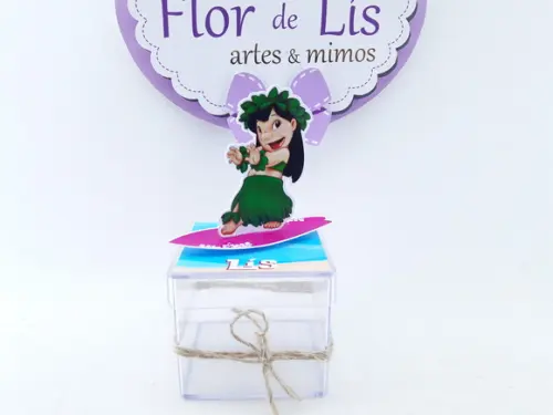 Caixinha Acrílica Lilo Surfista 3d 5cm