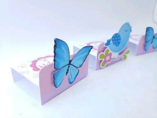 Caixinha Chocolate Duplo Jardim Encantado Borboletas