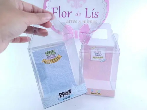 Caixinha Dia dos Professores Transparente Personalizada