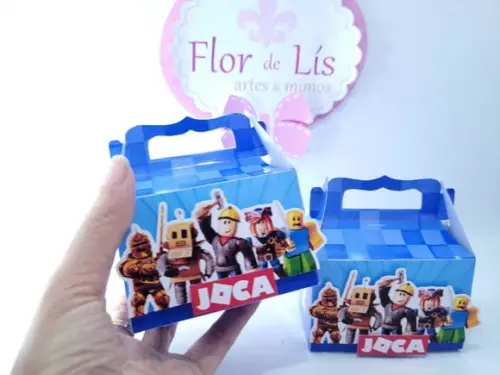 Caixinha Maleta Festa Game Roblox Personalizada
