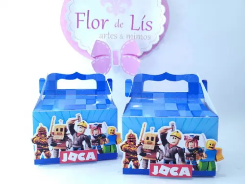 Caixinha Maleta Festa Game Roblox Personalizada