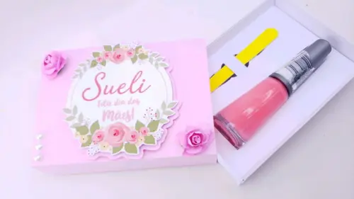 Caixinha Esmalte e Lixa de Unhas Dia das Mães