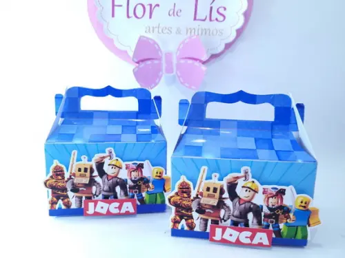 Caixinha Maleta Festa Game Roblox Personalizada