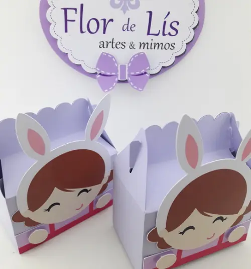 Caixinha Maleta Páscoa Coelhinha Cute Lembrancinha