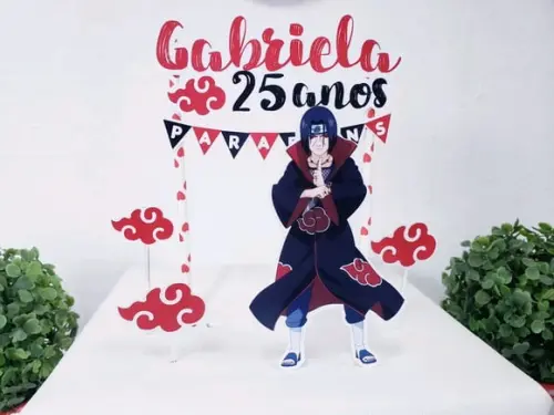 Cake Topper Akatsuki Itachi Topo Bolo