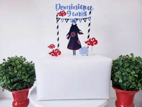 Cake Topper Akatsuki Konan Topo Bolo