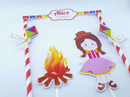 Cake Topper Festa Junina