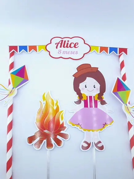 Cake Topper Festa Junina