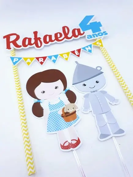 Cake Topper Mágico de Oz Topo Bolo