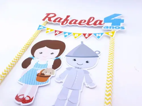 Cake Topper Mágico de Oz Topo Bolo