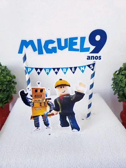 Cake Topper Jogo Roblox Topo Bolo