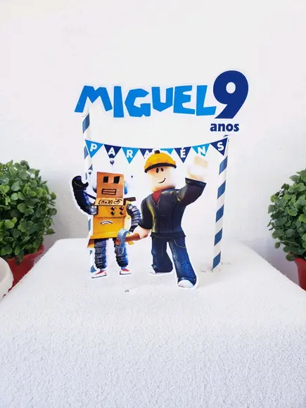Cake Topper Jogo Roblox Topo Bolo