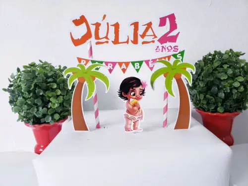 Cake Topper Moana Baby Topo Bolo