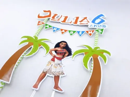 Cake Topper Moana Topo Bolo