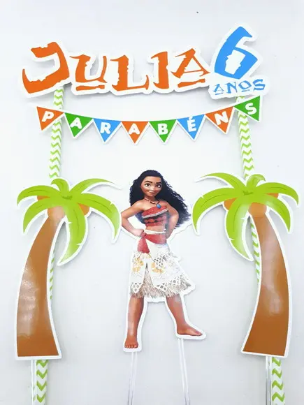 Cake Topper Moana Topo Bolo