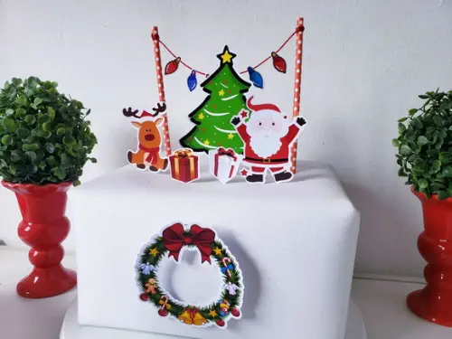 Cake Topper Noite de Natal Topo Bolo