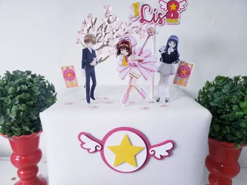 Cake Topper Sakura Card Captors Luxo Topo Bolo