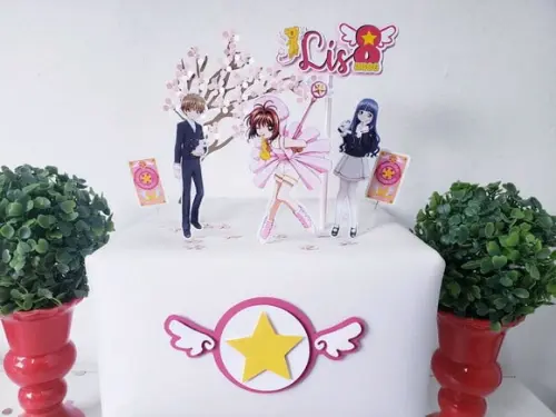 Cake Topper Sakura Card Captors Luxo Topo Bolo