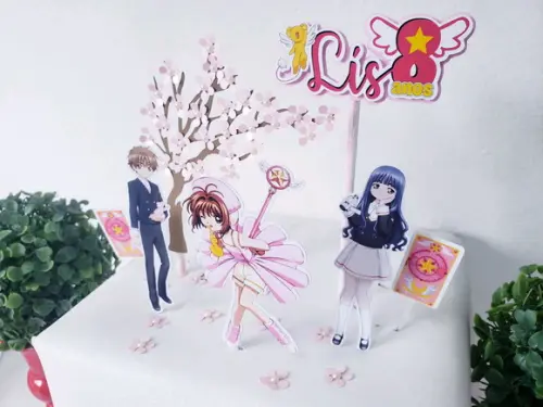 Cake Topper Sakura Card Captors Luxo Topo Bolo