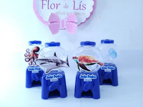 Candy Machine Animais Fundo do Mar Realista Baleiro Azul