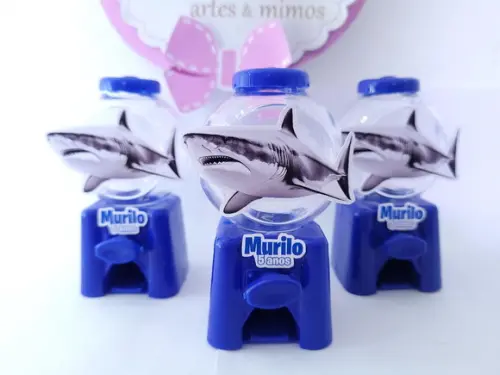 Candy Machine Tubarão Fundo do Mar Realista Baleiro Azul