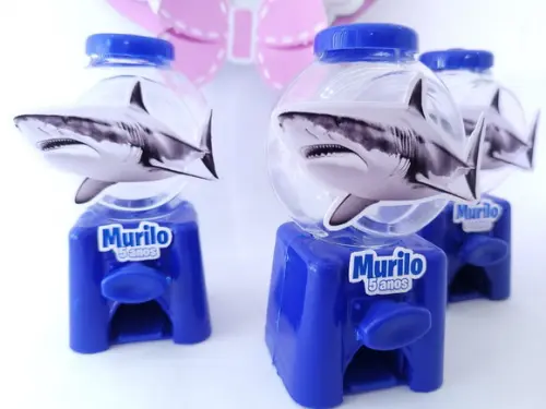 Candy Machine Tubarão Fundo do Mar Realista Baleiro Azul