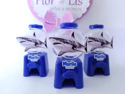 Candy Machine Tubarão Fundo do Mar Realista Baleiro Azul