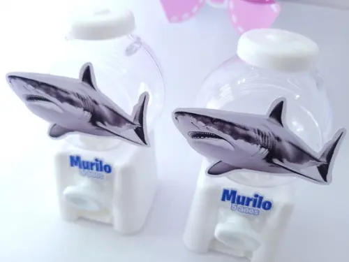 Candy Machine Tubarão Fundo do Mar Realista Baleiro Branco