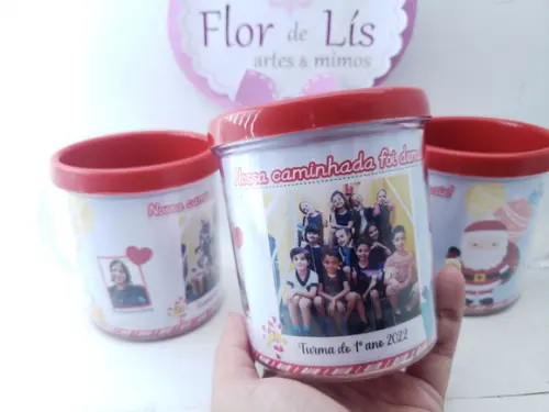 Caneca Rosqueável de Natal Lembrança Escolar Formatura