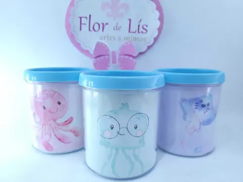 Caneca Rosqueável Fundo do Mar Aquarela