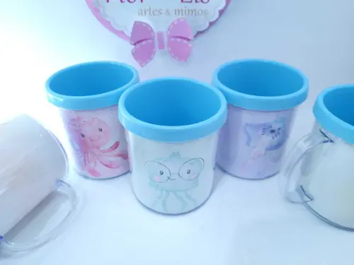 Caneca Rosqueável Fundo do Mar Aquarela