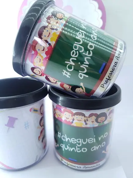 Caneca Rosqueável Personalizada Volta às Aulas Escolar