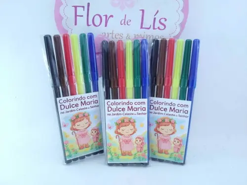 Canetinhas Personalizada Religioso 6 Cores para Pintar