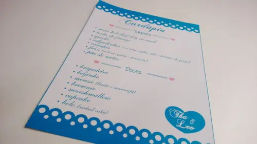 Cardápio Simples Qualquer Tema