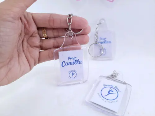 Chaveiro Acrílico Personalizado com Logo Brinde Empresa