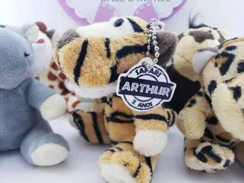Chaveiro Animais Pelúcia Safari 9cm
