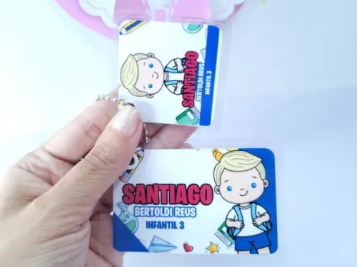 Chaveiro Escolar Menino Aulas para Mochila e Lancheira