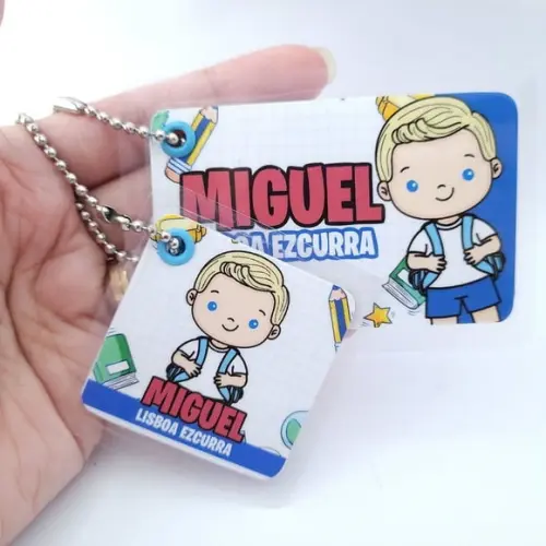 Chaveiro Escolar Menino para Mochila e Lancheira