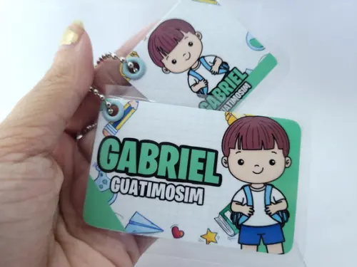 Chaveiro Escolar Menino Uniforme para Mochila e Lancheira