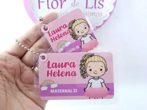 Chaveiros Menina para Mochila e Lancheira Escolar