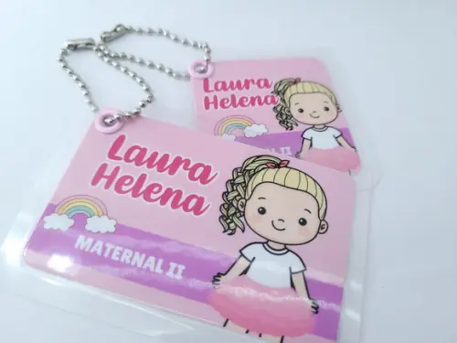 Chaveiros Menina para Mochila e Lancheira Escolar